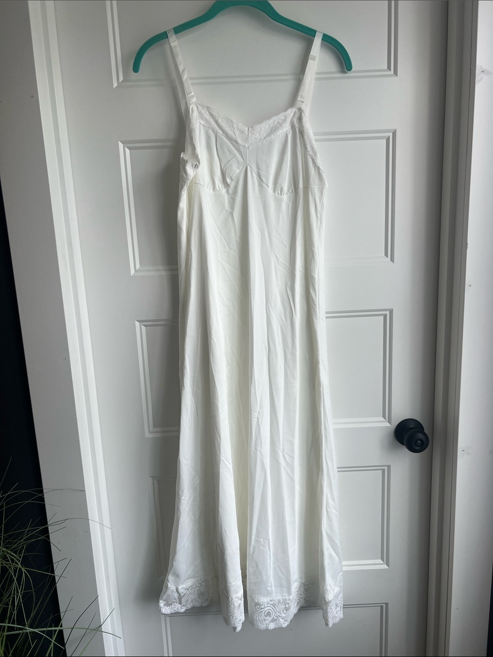 Classic White Lace-Trim Slip Dress - Women's Intimates